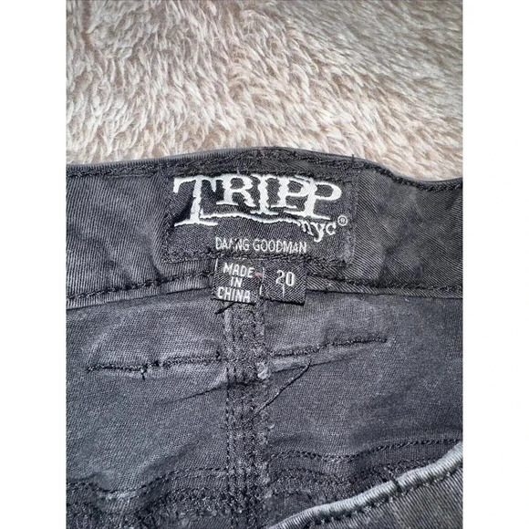 Tripp NYC Daang Goodman Skinny Jeans Women's Sz 20 Rave Goth Punk  Black White - Picture 5 of 16